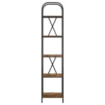 vidaXL Raft pentru cărți Stejar afumat 40 x 30 x 183 cm Lemn compozit