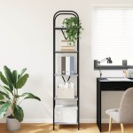 vidaXL Raft pentru cărți sonoma gri 40 x 30 x 183 cm Lemn compozit