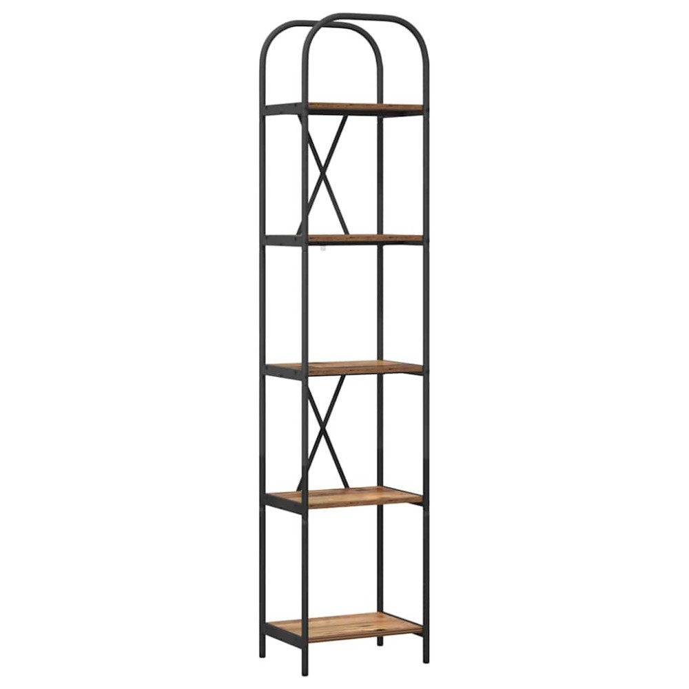 vidaXL Raft pentru cărți Lemn vechi 40 x 30 x 183 cm Lemn compozit