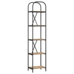 vidaXL Raft pentru cărți stejar artizanal 40 x 30 x 183 cm