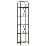 vidaXL Raft pentru cărți stejar artizanal 40 x 30 x 183 cm