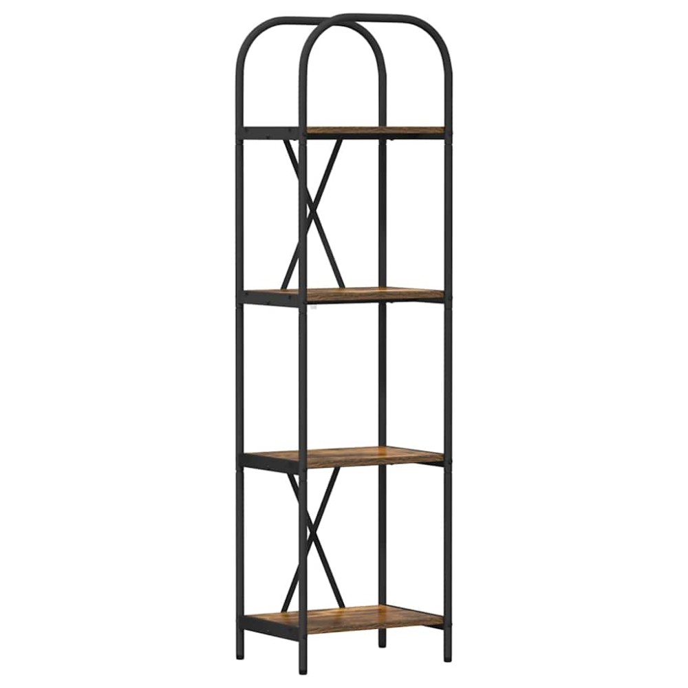 vidaXL Raft pentru cărți Stejar afumat 40 x 30 x 146 cm Lemn compozit