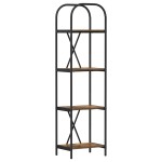 vidaXL Raft pentru cărți Stejar afumat 40 x 30 x 146 cm Lemn compozit