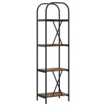 vidaXL Raft pentru cărți Stejar afumat 40 x 30 x 146 cm Lemn compozit