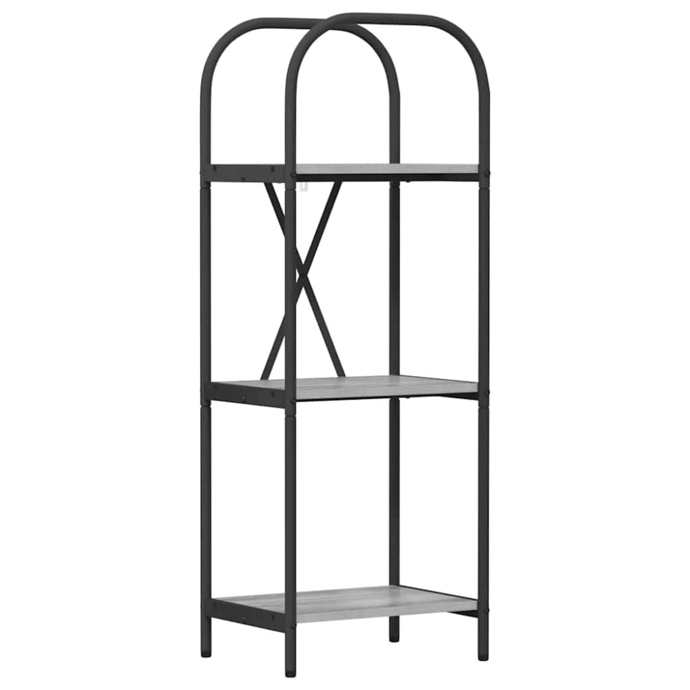 vidaXL Raft pentru cărți sonoma gri 40 x 30 x 109 cm Lemn compozit