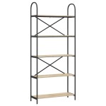 vidaXL Raft pentru cărți Stejar sonoma 80 x 30 x 183 cm Lemn compozit