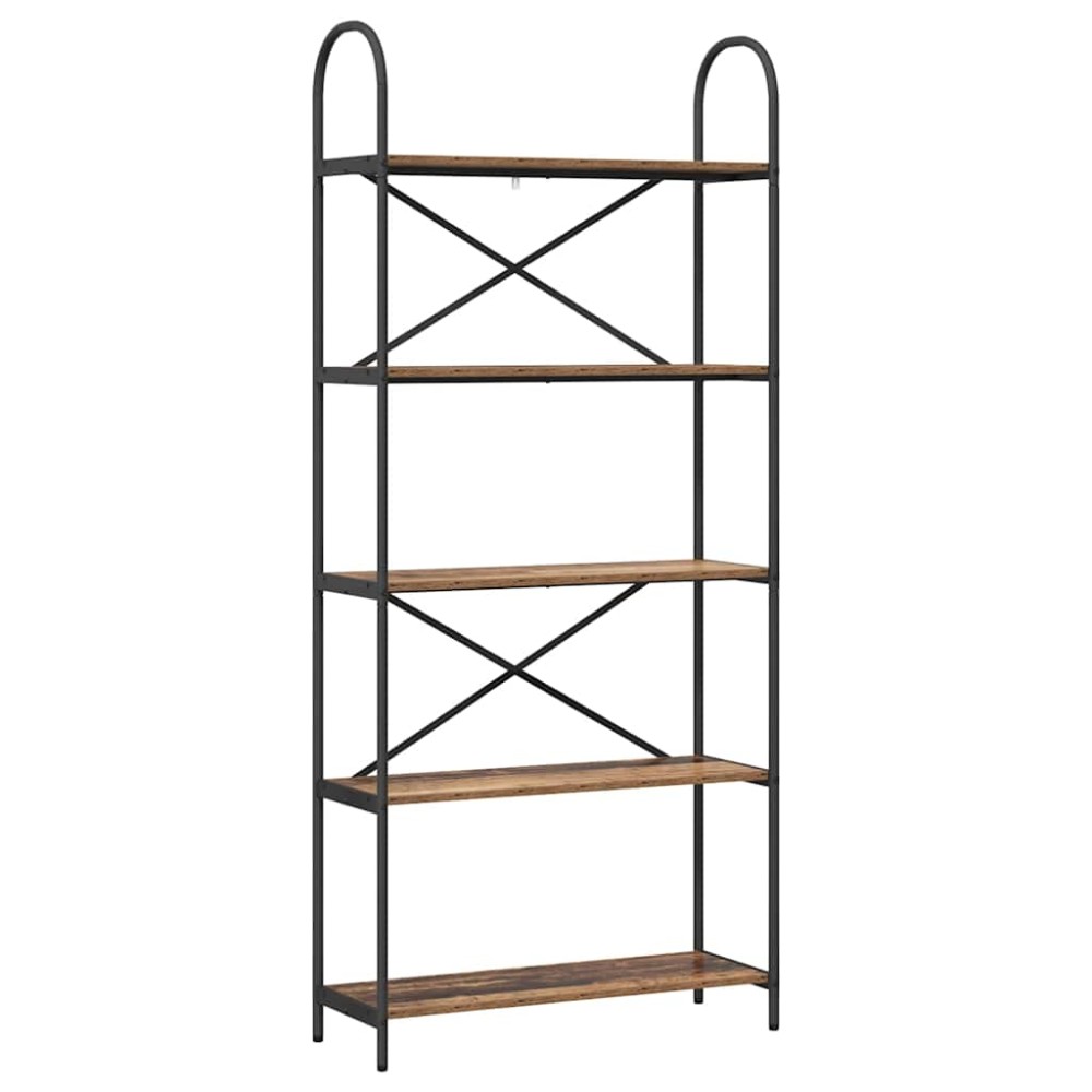 vidaXL Raft pentru cărți Lemn vechi 80 x 30 x 183 cm Lemn compozit