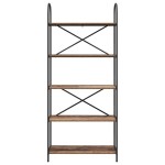 vidaXL Raft pentru cărți Lemn vechi 80 x 30 x 183 cm Lemn compozit