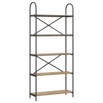 vidaXL Raft pentru cărți stejar artizanal 80 x 30 x 183 cm