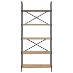 vidaXL Raft pentru cărți stejar artizanal 80 x 30 x 183 cm