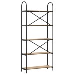 vidaXL Raft pentru cărți stejar artizanal 80 x 30 x 183 cm