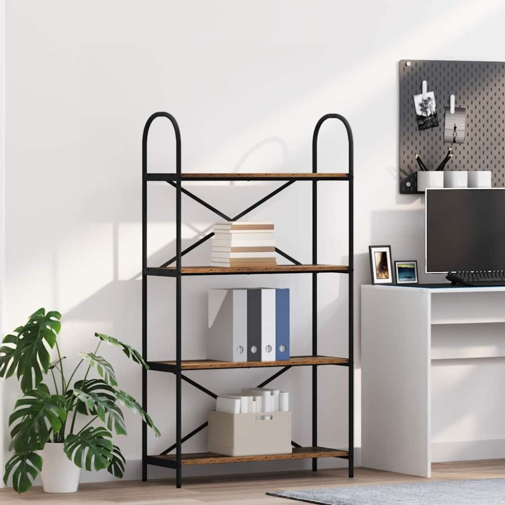 vidaXL Raft pentru cărți Lemn vechi 80 x 30 x 146 cm Lemn compozit