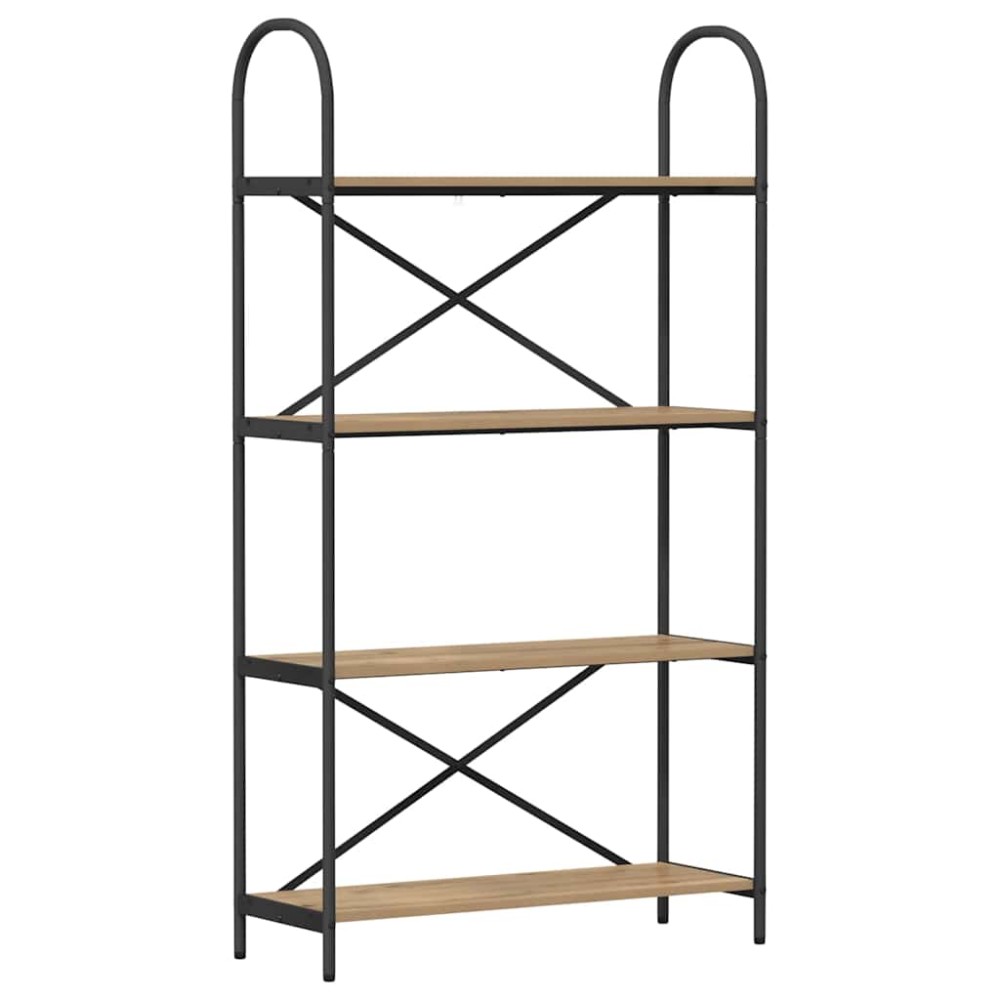 vidaXL Raft pentru cărți stejar artizanal 80 x 30 x 146 cm