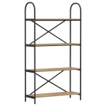 vidaXL Raft pentru cărți stejar artizanal 80 x 30 x 146 cm