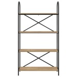 vidaXL Raft pentru cărți stejar artizanal 80 x 30 x 146 cm