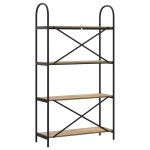 vidaXL Raft pentru cărți stejar artizanal 80 x 30 x 146 cm