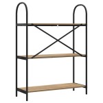 vidaXL Raft pentru cărți stejar artizanal 80 x 30 x 109 cm