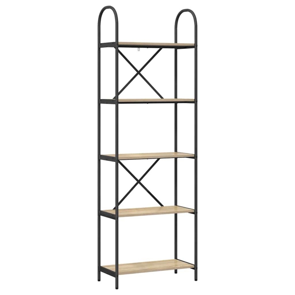 vidaXL Raft pentru cărți Stejar sonoma 60 x 30 x 183 cm Lemn compozit