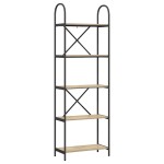 vidaXL Raft pentru cărți Stejar sonoma 60 x 30 x 183 cm Lemn compozit