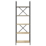 vidaXL Raft pentru cărți Stejar sonoma 60 x 30 x 183 cm Lemn compozit