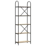 vidaXL Raft pentru cărți Stejar sonoma 60 x 30 x 183 cm Lemn compozit