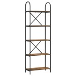 vidaXL Raft pentru cărți Stejar afumat 60 x 30 x 183 cm Lemn compozit