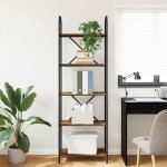 vidaXL Raft pentru cărți Stejar afumat 60 x 30 x 183 cm Lemn compozit