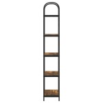 vidaXL Raft pentru cărți Stejar afumat 60 x 30 x 183 cm Lemn compozit