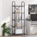 vidaXL Raft pentru cărți sonoma gri 60 x 30 x 183 cm Lemn compozit