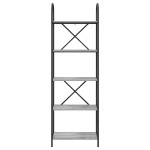 vidaXL Raft pentru cărți sonoma gri 60 x 30 x 183 cm Lemn compozit