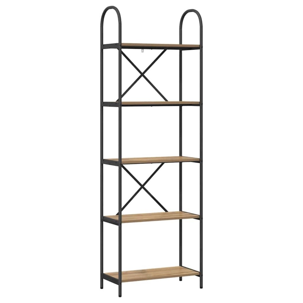 vidaXL Raft pentru cărți stejar artizanal 60 x 30 x 183 cm