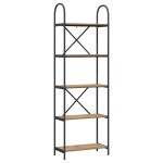 vidaXL Raft pentru cărți stejar artizanal 60 x 30 x 183 cm