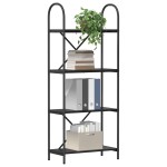 vidaXL Raft pentru cărți Stejar negru 60 x 30 x 146 cm Lemn compozit