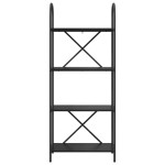 vidaXL Raft pentru cărți Stejar negru 60 x 30 x 146 cm Lemn compozit