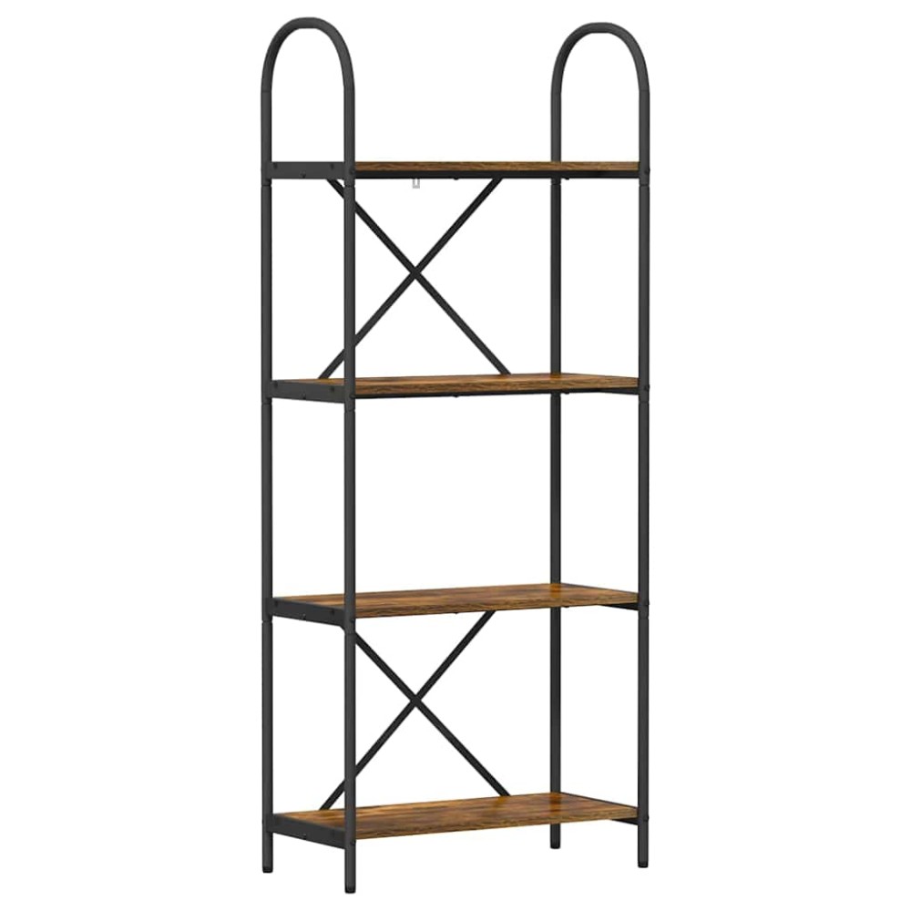 vidaXL Raft pentru cărți Stejar afumat 60 x 30 x 146 cm Lemn compozit