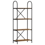 vidaXL Raft pentru cărți Stejar afumat 60 x 30 x 146 cm Lemn compozit