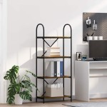 vidaXL Raft pentru cărți Stejar afumat 60 x 30 x 146 cm Lemn compozit