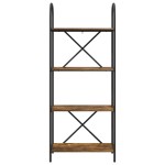 vidaXL Raft pentru cărți Stejar afumat 60 x 30 x 146 cm Lemn compozit