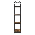 vidaXL Raft pentru cărți Stejar afumat 60 x 30 x 146 cm Lemn compozit