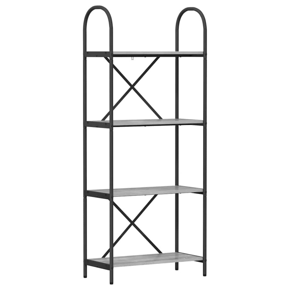 vidaXL Raft pentru cărți sonoma gri 60 x 30 x 146 cm Lemn compozit