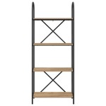 vidaXL Raft pentru cărți stejar artizanal 60 x 30 x 146 cm