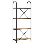 vidaXL Raft pentru cărți stejar artizanal 60 x 30 x 146 cm