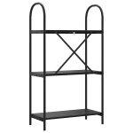 vidaXL Raft pentru cărți Stejar negru 60 x 30 x 109 cm Lemn compozit