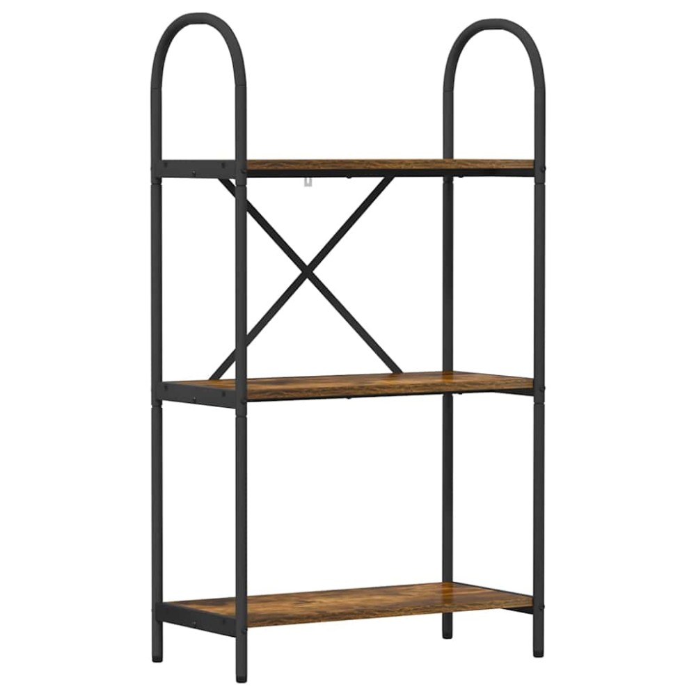 vidaXL Raft pentru cărți Stejar afumat 60 x 30 x 109 cm Lemn compozit