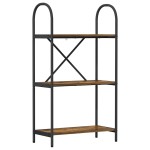 vidaXL Raft pentru cărți Stejar afumat 60 x 30 x 109 cm Lemn compozit