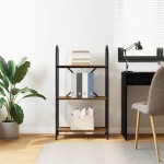 vidaXL Raft pentru cărți Stejar afumat 60 x 30 x 109 cm Lemn compozit