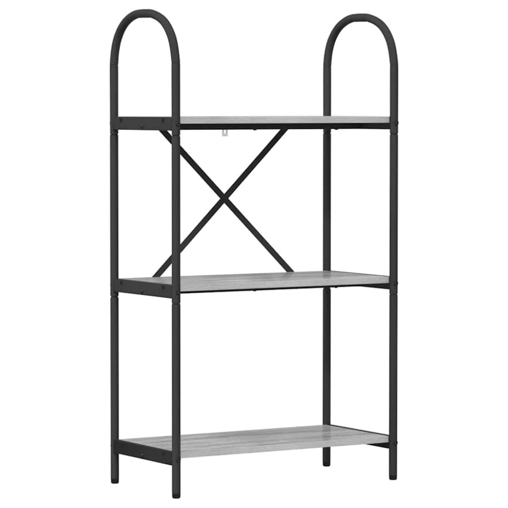 vidaXL Raft pentru cărți sonoma gri 60 x 30 x 109 cm Lemn compozit