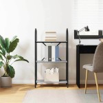 vidaXL Raft pentru cărți sonoma gri 60 x 30 x 109 cm Lemn compozit