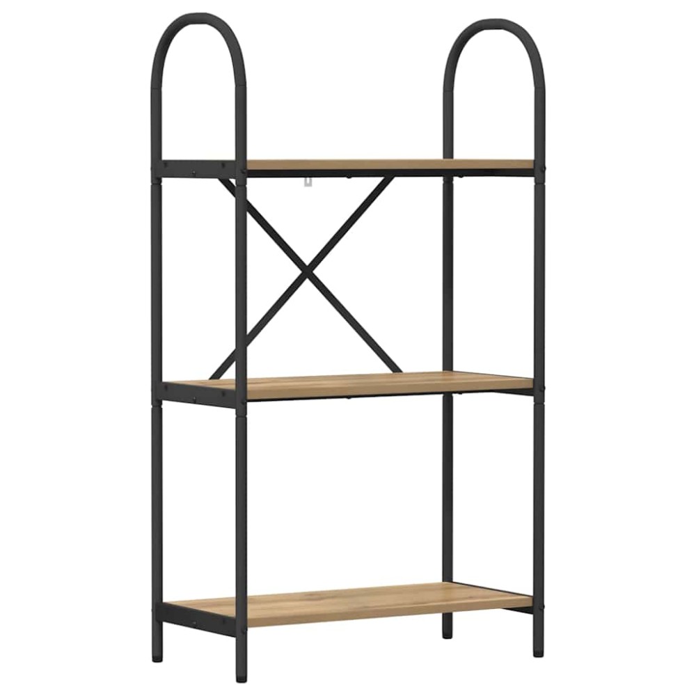 vidaXL Raft pentru cărți stejar artizanal 60 x 30 x 109 cm