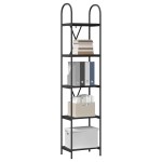 vidaXL Raft pentru cărți Stejar negru 40 x 30 x 183 cm Lemn compozit